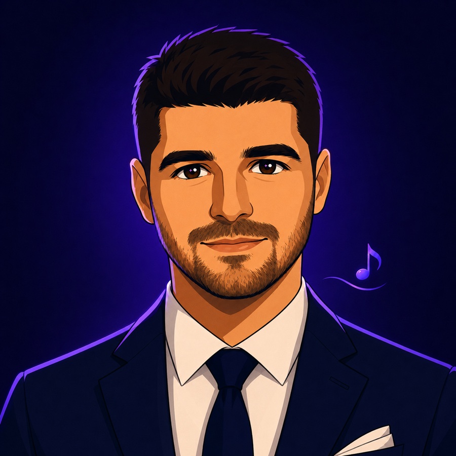 Illustrated portrait of Melihcan Günbay